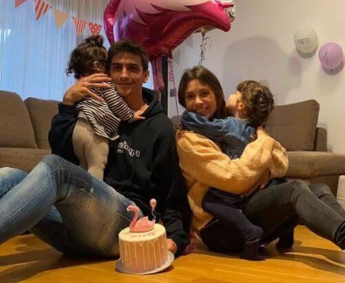 Didac Moreno son Gerard Moreno and his wife Nuria Moreno and children.